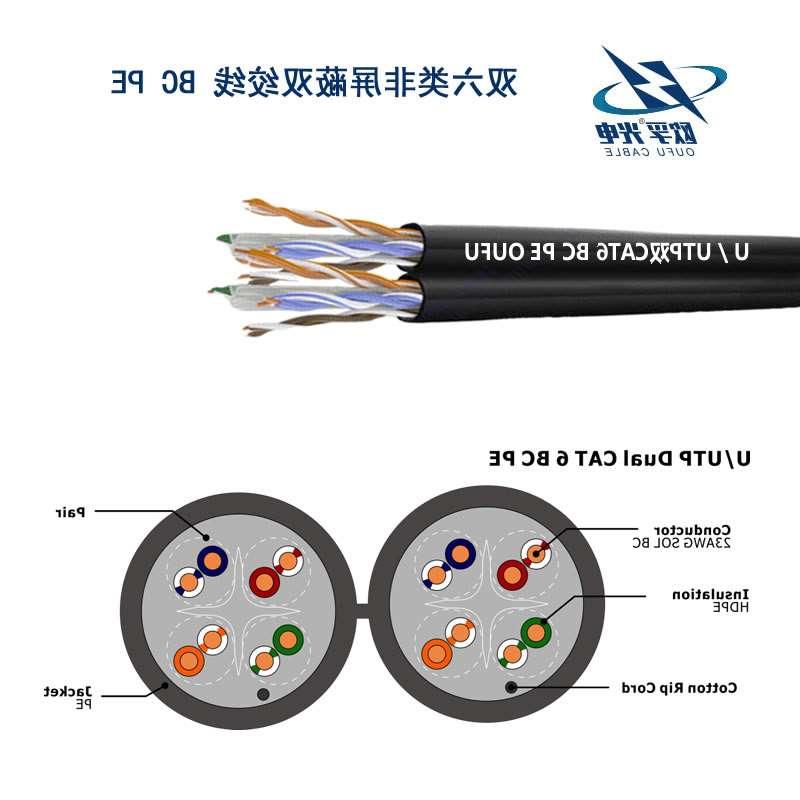 齐齐哈尔市U/UTP6类双4对非屏蔽室外电缆(23AWG)
