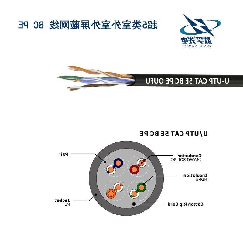 河北区U/UTP超5类4对非屏蔽室外电缆(23AWG)