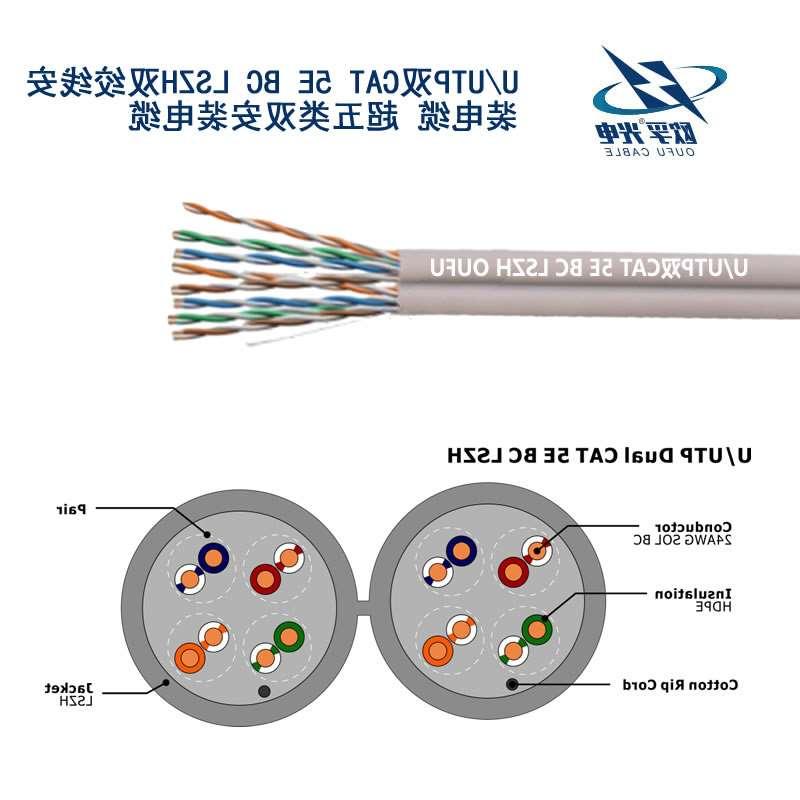 海东市U/UTP超五类双4对非屏蔽电缆(24AWG)